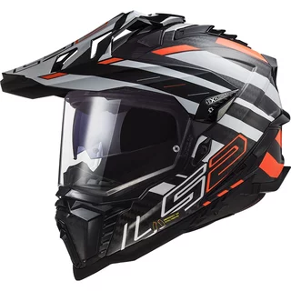 MX helma LS2 MX701 Explorer C Edge Black Fluo Orange