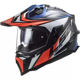 Enduro helma LS2 MX701 Explorer C Focus - Gloss Blue White Red