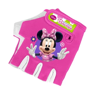Dětské cyklo rukavice Barbie Myška Minnie - růžovo-bílá