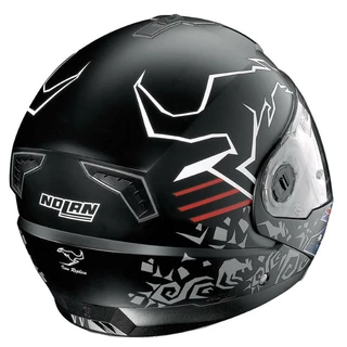 Moto helma Nolan N104 Absolute Iconic Replica N-Com C. Stoner Flat Black - černá s grafikou
