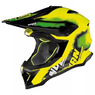 Motocross sisak Nolan N53 Lazy Boy LED Yellow