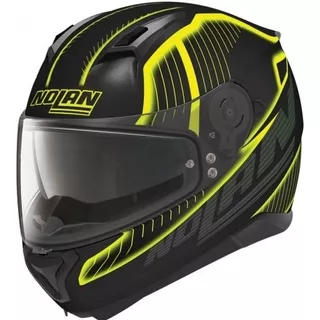 Moto helma Nolan N87 Harp N-Com Flat Black-Yellow - S (55-56)