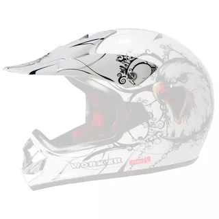 Replacement Visor for WORKER V310 Junior Helmet - White with Eagle - White with Eagle