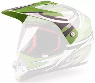 Replacement Visor for WORKER V340 Helmet - CAT-rumena - zelena-grafika