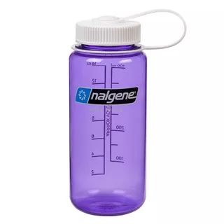 NALGENE Wide Mouth 500 ml Outdoor-Trinkflasche - Gray 16 WM - Purple 16 WM