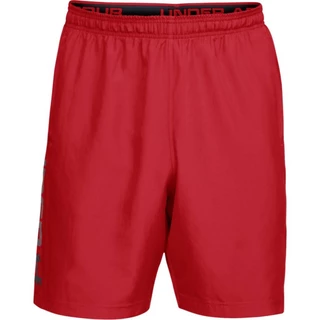 Men’s Shorts Under Armour Woven Graphic Wordmark - Royal/Steel - Red