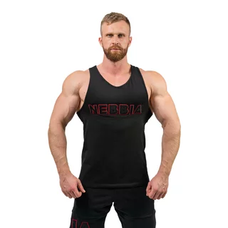 Męska koszulka na ramiączkach fitness Nebbia Strength 714 - Zielony - Czarny