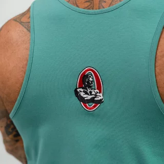 Męska koszulka na ramiączkach fitness Nebbia Strength 714 - Zielony