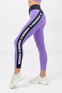 Legginsy z wysokim stanem Nebbia ICONIC 209 - Liliowy