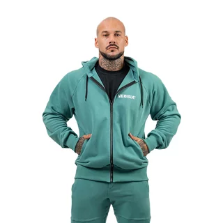 Długa bluza męska z kapturem Nebbia Beyond Ordinary 707 - Zielony