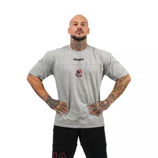 Short-Sleeved T-Shirt Nebbia Legendary 712 - Light Grey