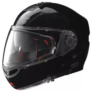 Moto helma Nolan N104 Absolute Classic N-Com - Flat Black, XL (61-62) - Glossy Black