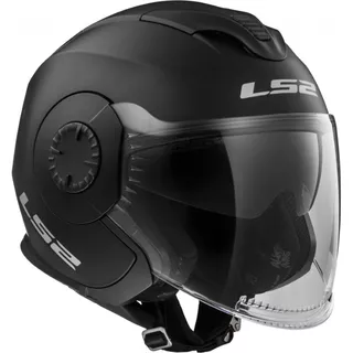 Motorcycle Helmet LS2 OF570 Verso Single - Matt Black