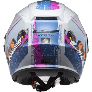 Motorradhelm LS2 OF570 Verso Spring Matt Silber Blau