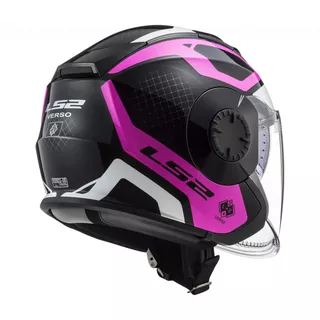 Motorcycle Helmet LS2 OF570 Verso Marker - Matt Black Violet