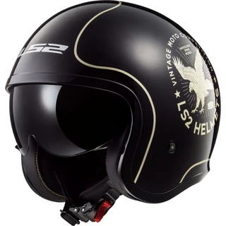 Motorcycle Helmet LS2 OF599 Spitfire Flier Black Gold - Black Gold