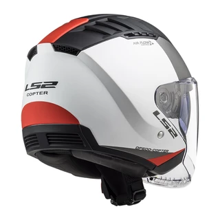 Motorcycle Helmet LS2 OF600 Copter Urbane - Matt White Red