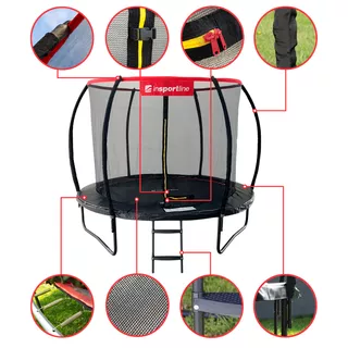 Trampolin set inSPORTline Flea PRO 244 cm