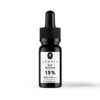Konopný olej Hemnia Full Spectrum CBD 15%, 1500 mg, 10 ml