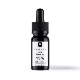 Konopný olej Hemnia Full Spectrum CBD 15%, 1500 mg, 10 ml