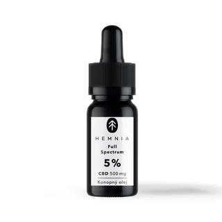 Konopný olej Hemnia Full Spectrum CBD 5%, 500 mg, 10 ml