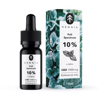 Coconut Oil Hemnia Full Spectrum CBD 10%, 1,000 mg, 10 ml