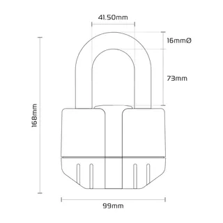 Reťazový zámok Oxford Big Boss Alarm 120 cm