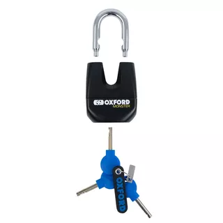 Motorcycle Chain Lock Oxford Monster 150 cm Black-White