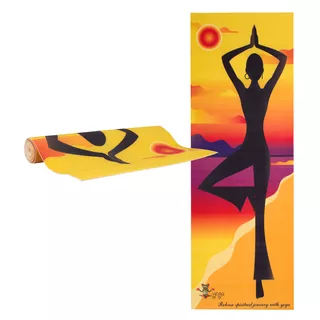 Joga podložka inSPORTline Medita 173x61x0,3 cm - yellow pose