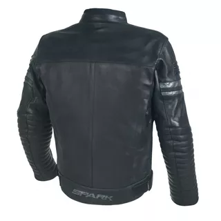 Men’s Leather Motorcycle Jacket Spark Brono Evo - Black