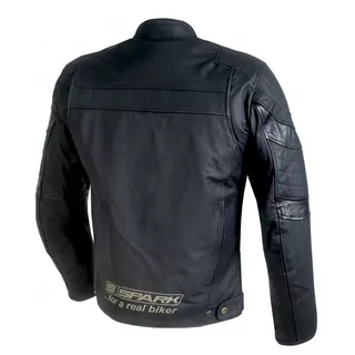 Men’s Leather Moto Jacket SPARK Dark - XL