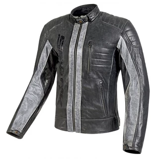 Men’s Leather Motorcycle Jacket Spark Hector - 3XL - Black