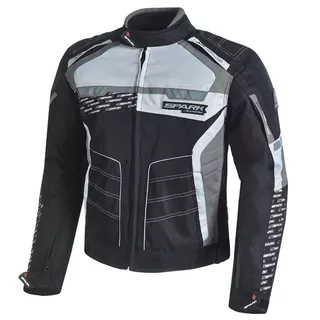 Men’s Textile Motorcycle Jacket Spark Mizzen - Black-Grey