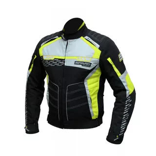 Men’s Textile Motorcycle Jacket Spark Mizzen - Black-Fluo