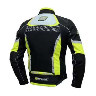 Men’s Textile Motorcycle Jacket Spark Mizzen - Black-Fluo