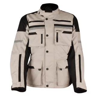 Men's Moto Jacket W-TEC Rolph - Light Grey-Black