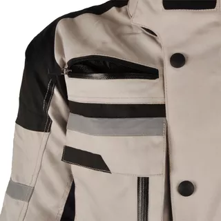 Men's Moto Jacket W-TEC Rolph - Light Grey-Black