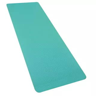 Dvojvrstvová podložka Yate Yoga Mat TPE 173x61x0,6 cm - tyrkysovo-šedá