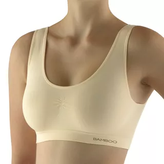 Bra with Wide Shoulder Straps EcoBamboo - Beige - Beige