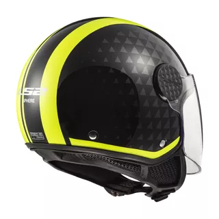 Motoros bukósisak LS2 OF558 Sphere Lux CRUSH BLACK HI VIS YELLOW