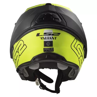 Flip-Up Motorcycle Helmet LS2 FF399 Valiant Lumen / H-V Yellow - Prox Matt H-V Yellow Black