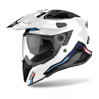 Dirt Bike Helmet AIROH Commander Factor bílá lesklá