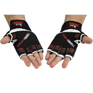 Fitness rukavice inSPORTline Shater - černo-bílá