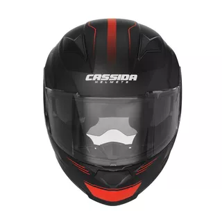 Motorcycle Helmet Cassida Apex Fusion - Matte Black/Fluo Red/White