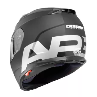 Cassida Apex Vision Motorradhelm - schwarz matt/grau hi-vis