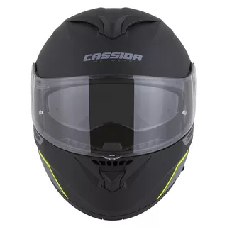 Motorcycle Helmet Cassida Compress 2.0 Refraction - Fluo Yellow/Black/Grey