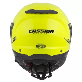 Motorcycle Helmet Cassida Compress 2.0 Refraction - Fluo Yellow/Black/Grey