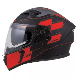 Cassida Integral 3.0 RoxoR Motorradhelm - schwarz matt/gelb hivis/grau