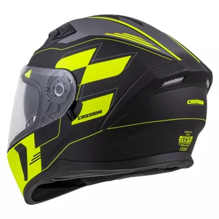 Moto přilba Cassida Integral 3.0 RoxoR - černá matná/žlutá fluo/šedá