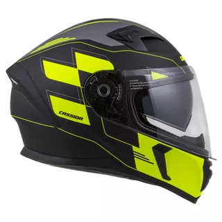 Moto přilba Cassida Integral 3.0 RoxoR - černá matná/žlutá fluo/šedá